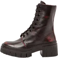 Art for woman. 1137513F4003_008 Leather Ankle Boots 1375 York maroon (39), 3 to 5 cm, Laces, Casual