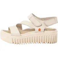 Art for woman. 1157321ZZ003_020 Leather sandals 1573 Brighton beige (37), 3 to 5 cm, Velcro, Casual