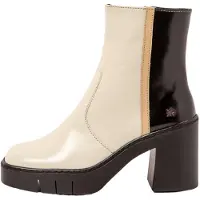 Art for woman. 1197413ES003_0MU Leather Ankle Boots 1974 Berna beige (40), 5 to 8 cm, Zip, Casual