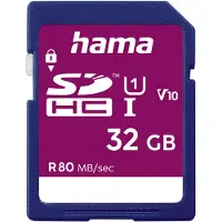 Hama 32 Gt SDHC UHS-I Class 10 U1 V10 -muistikortti, sininen