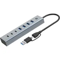 Conceptronic HUBBIES20G, USB 3.2 Gen 1 (3.1 Gen 1) Type-C, USB 3.2 Gen 1 (3.1 Gen 1) Type-A, USB 3.2 Gen 1 (3.1 Gen 1) Type-C, 5000 Mbit/s, Harmaa, Al