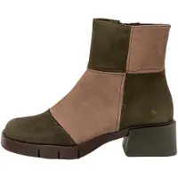 Art for woman. 1128511F8003_0MU Leather Ankle Boots 1285 Warsaw dark brown (41), 3 to 5 cm, Zip, Casual, Taupe