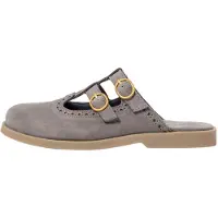 El naturalista for woman. 25870L150005_0B0 Leather clogs N5870L grey blue sandstone (42), Flat, Buckle, Casual