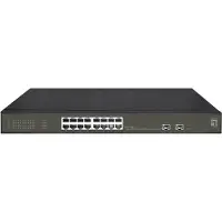 LevelOne GES-2118P, Hallittu, L2, Gigabit Ethernet (10/100/1000), Täysin kaksipuolinen, Power over Ethernet -tuki, Telineasennus