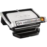 Tefal Optigrill GC712D34 -pöytägrilli, 2000 W, musta/hopea