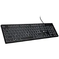Natec HERRING GLOW - keyboard - slim design low profile full size - QWERTY - US - black Input Device - Näppäimistö - Englanti (US) - Musta