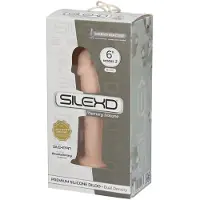 Silexd - Tekopenis 6" premium silikoni, laadukas, imukupilla, vaalea