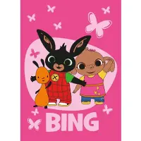 Jerry Fabrics Lasten Viltti Bunny Bing Perhoset, 100x150 cm