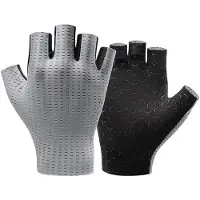 RockBros Breathable Short Finger Cycling Gloves Size: M - Grey
