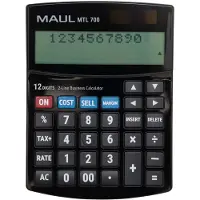 MAUL MTL 700, Työpöytä, Näyttölaskin, 12 lukua, Akku, Musta (7269190)