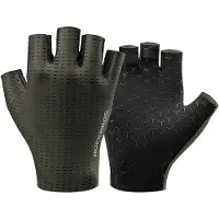 RockBros Breathable Short Finger Cycling Gloves Size: M - Green