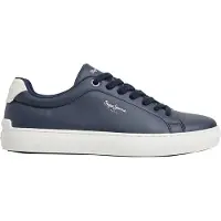 Pepe Jeans for man. PMS000062 Camden Mode navy blue sneakers (46), Flat, Laces, Casual, Classic