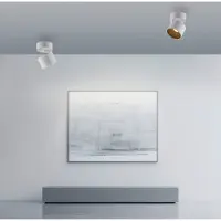 Neuhaus PURE LED-kattospotti Cup, valkoinen, halkaisija 9,5 cm, metallia himmennettävä, Valkoinen/opaali, Olohuone/ruokailutila, Metalli, Moderni