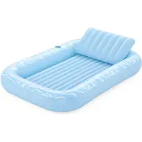 Bestway Puhallettava ilmapatja 203 x 137 cm / uimapatja tyynyllä / allaspatja juomapidikkeellä