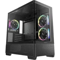 DeepCool CG380U 3F, Tower, PC, Musta, ITX, mikro ATX, Akryylinitriilibutadieenistyreeni (ABS), SPCC, Karkaistu lasi, Multi (R-CG380U-BKAGM3-G)