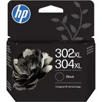 HP – Alkuperäinen musta 302XL/304XL -mustepatruuna, Korkea (XL) värintuotto, Musta, 1 kpl, 300 sivua, Kertapakkaus (B7RT9AE)