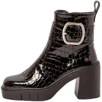 Art for woman. 119791201003_001 Leather Ankle Boots 1979 Berna black (41), 5 to 8 cm, Zip, Casual