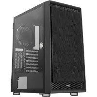 Aerocool Graphite -miditornikotelo ikkunalla, musta