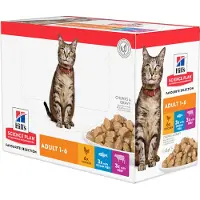 Hill's Pet Nutrition Feline Adult Multipack Classic, Kissan märkäruoka, 12 x 85 g
