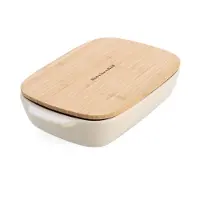 KitchenAid Uunivuoka kannella 31x18,5x6 cm, creme