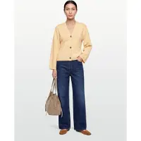 Gina Tricot Knitted Cotton Cardigan - Beige - XS