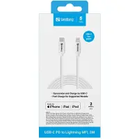 Sandberg USB-C - Lightning -kaapeli, 2m, valkoinen