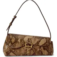 Ralph Lauren Embossed Medium Tasha East-West Bag - Brown - ONE SIZE
