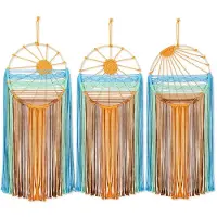 Torribaly kpl Dream Catcher seinäkoristelu Boho Macrame Sunrise Sunshine Sunset Kit Värikäs