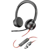 Poly Blackwire 8225 stereo headset, musta