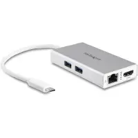 StarTech.com USB-C Multiport Adapter With Pd Silver
