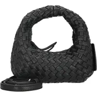 Les Visionnaires Greta Micro weave Käsilaukku Nahka 20 cm Musta