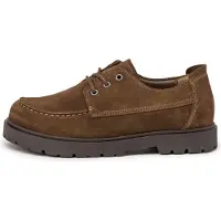 Birkenstock Nauhakengät 'Highwood Moc Lace Low N Suede Leather Carafe' ruskea
