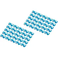 Digitus A-CC-B, Värikoodiklipsi, Sininen, Polyvinyylikloridi (PVC), Cat5e/6, 100 kpl, 100 mm