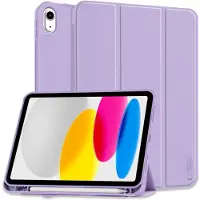 Tech-Protect iPad 2022/2025 SmartCase Pen Tri-Fold Folio kotelo - Violetti