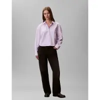 Calvin Klein Jeans Cotton Poplin Cropped Shirt - Purple - L