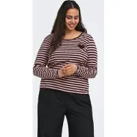 ONLY Carmakoma Carbodil L/S O-Neck Blouse Jrs - Brown - 42-44
