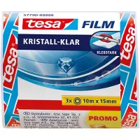 TESA 57790, 10 m, Läpinäkyvä, Polypropeeni (PP), Vahva, 15 mm, 3 kpl (57790-00000-01)