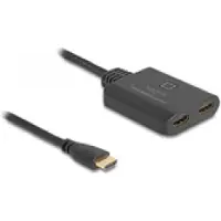 DeLOCK 18645, HDMI, Muovi, Musta, 144 Hz, 48 Gbit/s, 1200 MHz
