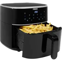 Princess Airfryer 6 litraa, musta/hopea
