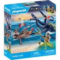 Playmobil Kampen Mod Den Gigantiske Blæksprutte - Blue - ONE SIZE