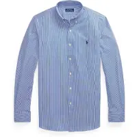 Ralph Lauren for man. 710928254007 Slim fit blue stretch poplin shirt (S), Casual, Cotton, Classic, Long sleeve