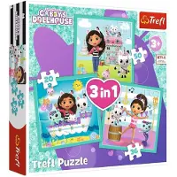 Trefl GABBY´S DOLLHOUSE Palapelisetti 3 in 1,