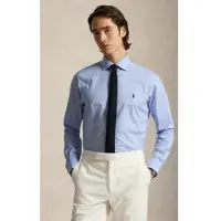 Ralph Lauren for man. 712B22541002 Blue Glen plaid poplin shirt (41), Casual, Cotton, Classic, Long sleeve