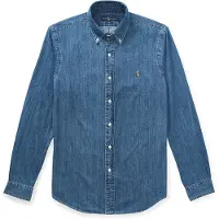Ralph Lauren for man. 710548539001 Shirt 710548539001 denim blue (3XL), Casual, Cotton, Long sleeve