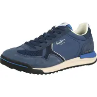 Pepe Jeans Matalavartiset tennarit 'Marvin Match' marine / safiiri / valkoinen