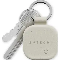 Satechi FindAll Vegan Leather Keychain w/ Apple Find My + Wireless Charging - Sand