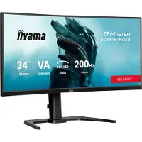 Iiyama – 34"W LCD UWQHD Curved Business/Gaming VA (GCB3484WQSU-B2)