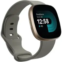 CaseOnline Sport Rannekoru Fitbit Versa 4 - Harmaa