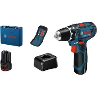 Bosch Akkuruuvinväännin GSR 12V-15 Professional; 12 V; 2x2,0 Ah akku