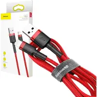 Baseus cable USB A to Lightning 2,4A Cafule CALKLF-A09 0,5 m red black ()